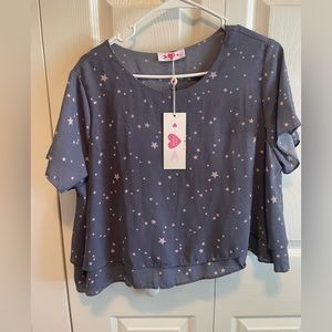 Buddy Love size Medium gray with Stars top M nwt